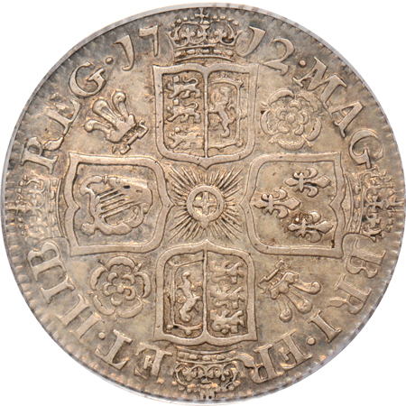 Great Britain - 1712 Shilling (KM-533.1) PCGS AU-50.
