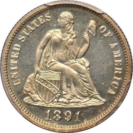 1891 PCGS PF-65 CAM.