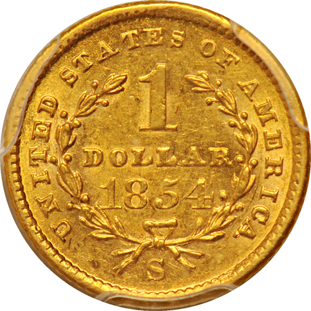 1854-S PCGS AU-58.