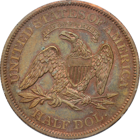 Judd-339:  1863 Half Dollar, copper, PCGS (rattler).