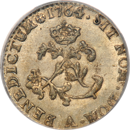 French Colonial - 1764-A sou marque, PCGS MS-63.