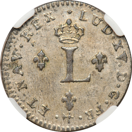 French Colonial - 1739-R sou marque, NGC AU-58.