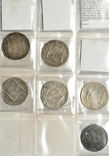 Spain - Colonial - Fourteen coins.