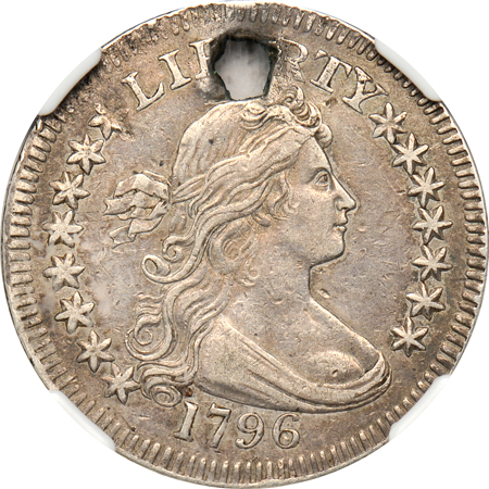 1796 (B-2) NGC AU details/holed.