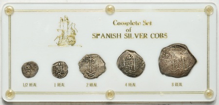 Spain - Colonial - Complete set of Cobs in Capital Plastics holder.