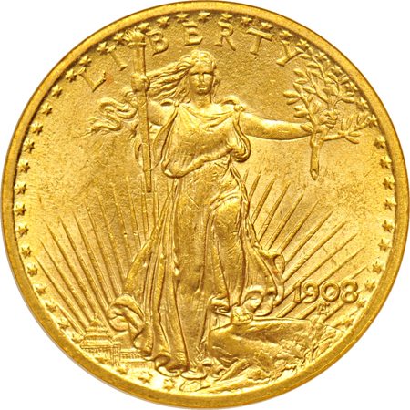 1908 No Motto ANACS MS-63.