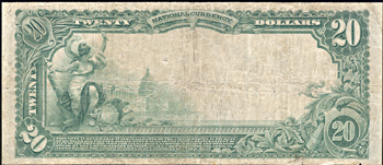 1902 $20 Helena, MT Charter# 5671 Blue Seal. F.