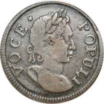 1760 Voce Populi PCGS VF-30, and a 1795 Grate halfpenny.