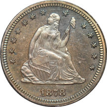 1878 PCGS PF-63 (rattler).