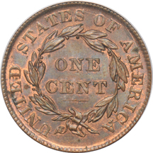 1837 Medium Letters (N-3) PCGS MS-65.