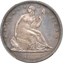 1881 PCGS PF-63+.