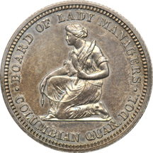 1893 Isabella quarter, Uncirculated details/cleaned/questionable color.