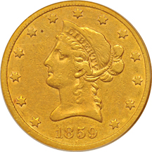 1859-S PCGS VF-20.