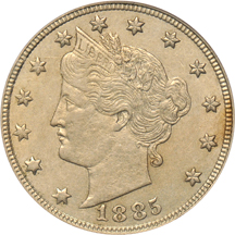 1885 PCGS AU-50.