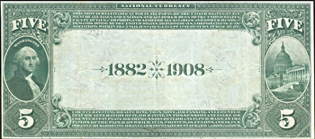 1882 $5 Saint Louis, MO Charter# 5172 Date Back. VF.