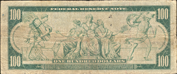 1914 $100 Dallas Blue Seal. F.
