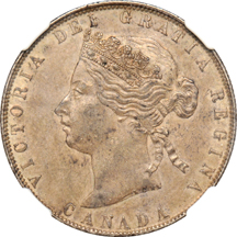 Canada - 1870 Half-Dollar, L.C.W., NGC AU-55.