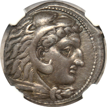 Ancient - Sicily - Silver Tetradrachm (300-289 BC) NGC XF.