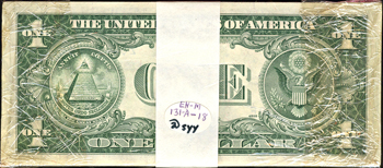 Pack of 1935-D $1 Wide Reverse. CHCU.