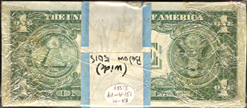 Pack of 1935-D $1 Wide Reverse. CHCU.