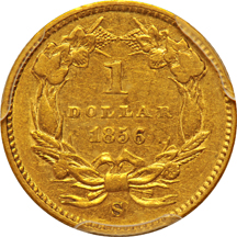 1856-S PCGS AU-55.