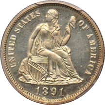 1891 PCGS PF-65 CAM.