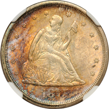 1875-S NGC MS-64+.