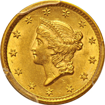 1854 Type 1. PCGS MS-63.