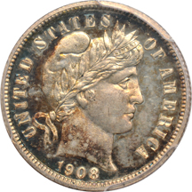 1908 PCGS PF-65.