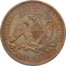 Judd-339:  1863 Half Dollar, copper, PCGS (rattler).