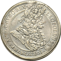 Hungary - 1696 Leopold I thaler (KM-214.8), XF details/cleaned.