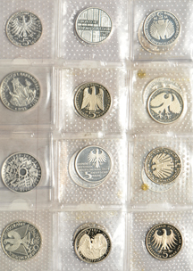 Germany - Thirty-four different Proof 5-mark and 10-mark.