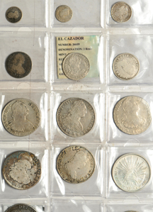 Spain and Mexico - Nineteen coins.
