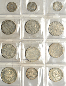 Germany - Prussia - Sixteen silver type coins.