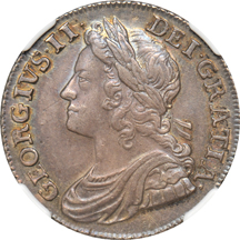 Great Britain - 1739 George II Shilling (Spink-3701) NGC AU-58.