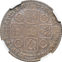Great Britain - 1739 George II Shilling (Spink-3701) NGC AU-58.