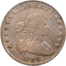 1799 (B-5, BB-157) PCGS VF details/repaired.