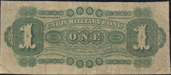 $1 Union Military Bond (Cr. UG-31), Jefferson City, MO PCGS F-12.