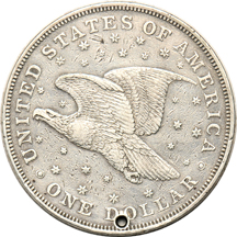 Judd-60:  1836 Gobrecht dollar, alignment I, PF-30 details/holed.