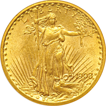 1908 No Motto ANACS MS-63.