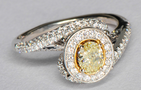 Platinum Yellow Diamond Fashion Ring