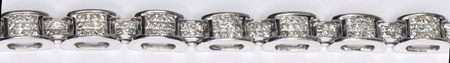 14K White Gold Princess Cut Diamond Bracelet