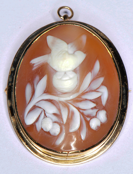 14K Yellow Gold Cameo Pin/Pendant