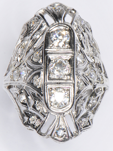 Platinum Vintage Diamond Ring