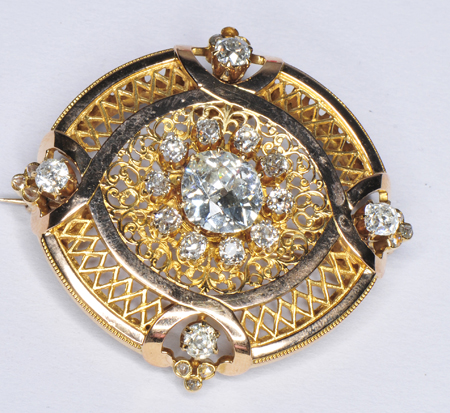 10K Yellow Gold Vintage Watch Pin