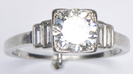 Platinum Diamond Vintage Ring