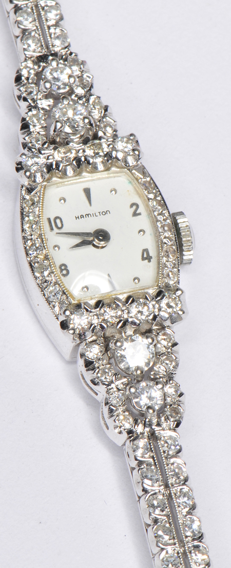 14K White Gold Diamond Ladies Watch