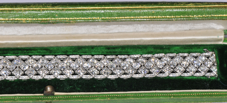 14K White Gold Vintage Diamond Bracelet