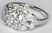 Platinum Art Deco Diamond Ring