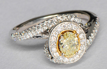Platinum Yellow Diamond Fashion Ring